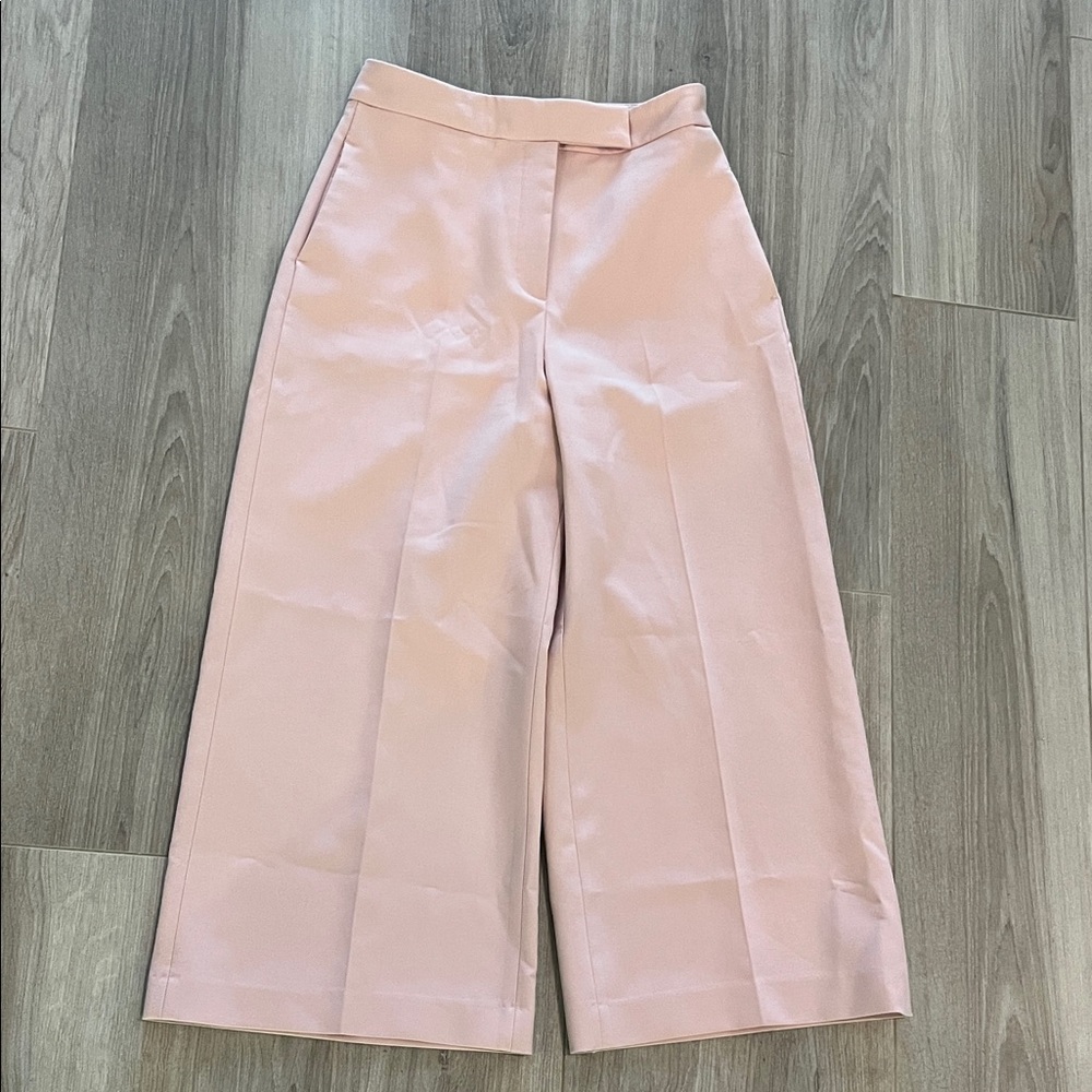 Zara Soft Pink Wide-Leg Pants